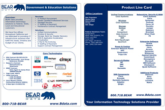 Old BEAR Data Systems Inc. Sell Sheet Design